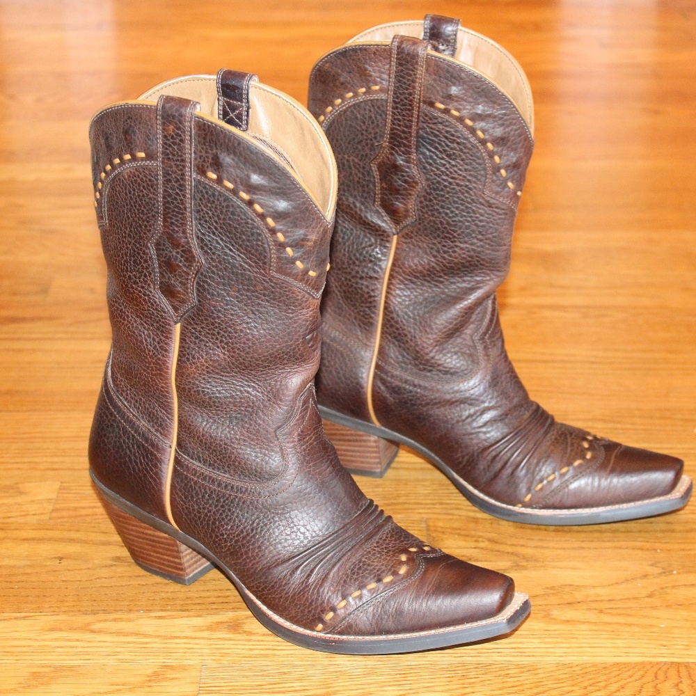 Ariat Dixie Cowboy Brown Boots #10001368 Size 8.5M
